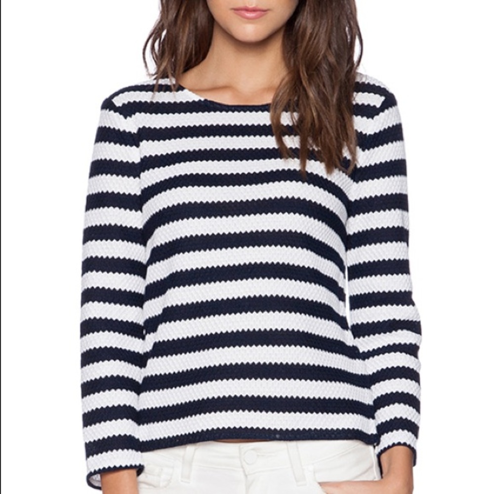 Diane Von Furstenberg Giselle Striped Top Size 4